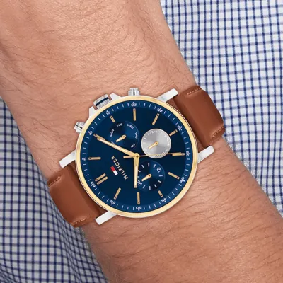 Tommy Hilfiger Tyson Navy Dial Multi-function Men's Watch